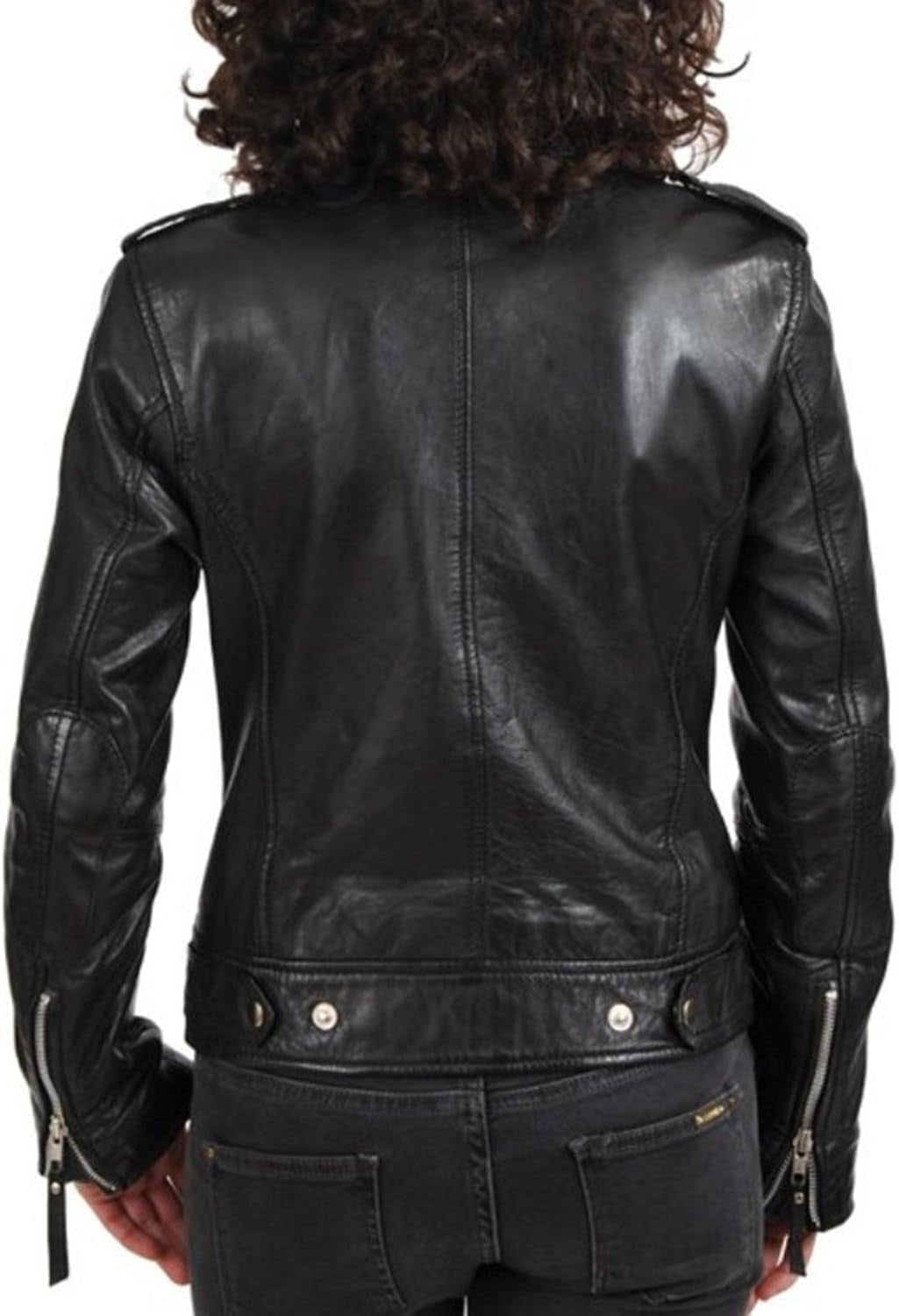 Women'S Moto Genuine Lambskin Leather Jacket, Bikers Jacket for Women'S Day
